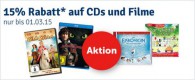 Mytoys.de: 15% Rabatt auf alle Filme und CDs ab einem Warenwert von 25€ bis zum 01.03.15 + VSK