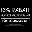 WOWHD.de: Freitag, der 13. Sale – 13% auf Filme und Musik