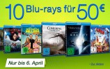 Amazon.de: 10 Blu-rays für 50 EUR (bis 06.04.15)