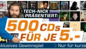 Saturn.de: 500 CDs für je 5,00€ + VSK