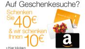 Amazon.de: 40€ Gutschein kaufen – 10€ Gutschein geschenkt