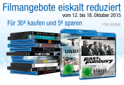 Amazon.de: Filmangebote eiskalt reduziert – 5€ Rabatt ab 30€ (12.10. – 18.10.15)