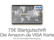 Amazon.de: VISA Karte mit 75 € Startgutschrift + Amazon Punkte sammeln und 1. Jahr kein Kartenpreis