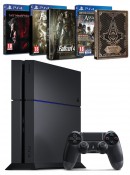 Amazon.fr: PS4 (500GB) [neue Revision] + AC: Syndicate (Steelbook) + Fallout 4 (Steelbook) + Metal Gear Solid V : The Phantom Pain [PS4] für 384,89€ inkl. VSK