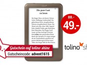 Weltbild.de: Nur heute – tolino shine eBook-Reader für nur 49€ inkl. VSK