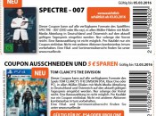 Müller: SPECTRE – 007 (DVD oder Blu-ray) – 2€ Rabatt Coupon + 5€ für TOM CLANCY Game