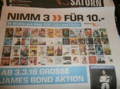 [Lokal?] Saturn: Nimm 3 für 10€ – über 500 CDs und DVDs