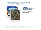 Mueller.de: Tagesangebot – 20% Rabatt auf alle Vinyl-Platten am 15.04. und 16.04.2016