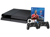 MediaMarkt.de: SONY PlayStation 4 Konsole CUH-1216A 500GB Schwarz inkl. UEFA Euro 2016 und 2 Controllern für 299€ inkl. VSK