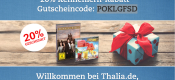 Thalia: 20% Kennenlern-Gutschein für buch.de Kunden