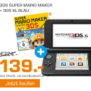 Saturn.de: Entertainment Weekend Deals z.B. 3DS XL Blau & Super Mario Maker 3DS für 139€ inkl. VSK