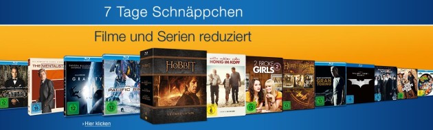 Amazon.de: 7 Tage Filme- & Serienschnäppchen und Neue Aktionen (30.01.17)