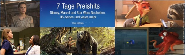 Amazon.de: Neue Aktionen (20.03.17) u.a. Disney: 7 Tage Preishits bis 26.03.17