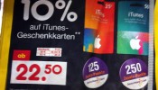 Netto (ohne Hund): iTunes Karten mit 10% Rabatt + Deutschlandcard Zusatzpunkte