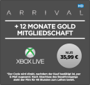 Wuaki.tv: 12 Monate Xbox Live Gold Mitgliedschaft + Arrival (HD) für 35,99€ inkl. VSK