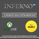 Wuaki.tv: Leihfilm Inferno in HD + 12 Monate Xbox Gold Mitgliedschaft für 35,99€