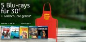 Amazon.de: Neue Aktionen (07.08.17) u.a. 5 Sony Blu-rays für 30 EUR inkl. Grillschürze