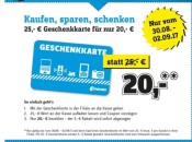 Conrad.de: 25€ Geschenkkarte für 20€ vom 30.08.-02.09. [Filiale] + versandkostenfreie Lieferung im September [ab 29€]