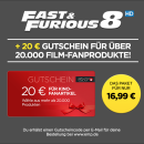 Rakuten.tv: eShop Angebot – Fast & Furious 8 (HD) + 20€ EMP Gutschein auf 20.000 Film Fan-Produkte für 16,99€ kaufen