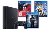 Real.de: Gratis-Wochen Aktion – PS4 4 1TB Slim inkl. Uncharted 4, Driveclub und Ratchet & Clank für 269€ + VSK