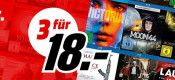 MediaMarkt.de: Drei zum Top Preis. 3 Blu-ray Filme für 18€ inkl. VSK (gültig bis 18.09.2017, 09:00 Uhr)