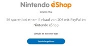 Paypal.com: 5€ Rabatt ab 20€ bei Zahlung mit PayPal [Nintendo eShop]