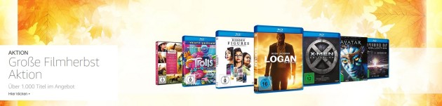 Amazon.de: Große Filmherbst-Aktion – Über 1.000 Titel im Angebot (bis 15.10.17)