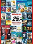 Amazon kontert MediaMarkt.de: 5 Blu-ray Filme für 25€ z.B. mit Deadpool, Sing, F&F 7