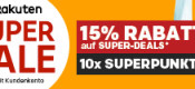 Rakuten.de: 15% Rabatt auf Super-Deals  und 10-fach Superpunkte auf alles z.B. Nintendo Classic Mini: Super Nintendo für 89,24€ inkl.VSK