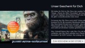 Sky.de: Unser Geschenk für Dich – Planet der Affen: Revolution (DVD oder Blu-ray) gratis