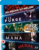 Zoom.co.uk: Mama/The Purge/The Purge: Anarchy/Ouija/As Above, So Below (Box Set) [Blu-ray] für 8,20€ inkl. VSK