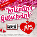 Weltbild.de: 14% Rabatt-Gutschein zum Valentinstag – Weltbild liebt Sie!