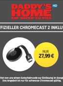 Rakuten.tv: Chromecast 2 + Daddy’s home in HD als LEIHFILM für 27,99€