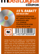 Mueller.de: 15% Rabatt auf alle CD’s bis 08.03.18