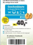 Conrad.de: 50€ Conrad Geschenkkarte für 40€ kaufen (offline am 29.03. + 31.03.2018)