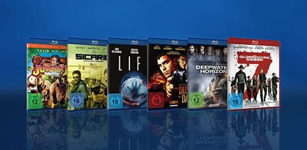 Amazon.de: Neue Aktionen u.a. 10 Blu-rays für 50 EUR (bis 06.05.18)