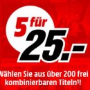 MediaMarkt.de: 5 für 25€ [Blu-ray] VSK-frei (bis 02.09.18)