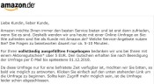 Amazon.de: 5€ Aktionsgutschein für eine Umfrage