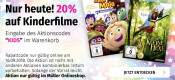 Mueller.de: 20% Rabatt auf Kinderfilme – Nur am 16.09.2018