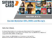 [Lokal] Saturn Berlin: 500 für je 5€ (Blu-ray, DVD & CD)