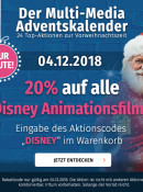 Mueller.de: 20% Rabatt aud ALLE Disney Animationsfilme – Nur am 04.12.2018  + ohne VSK