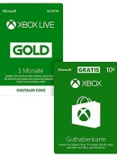 Amazon.de: Tagesangebot – Xbox Live Gold Mitgliedschaft 3 Monate + 10 EUR GRATIS [Xbox Live Online Code] für 19,99€