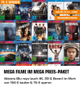 Saturn.de: Für 150€ kaufen und 75€ Rabatt erhalten [UHD/3DBD/BD/DVD] (bis 01.04.19, 9:00 uhr)