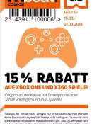 [Offline] Müller: 15% Rabatt auf alle Xbox Spiele (Nur heute)