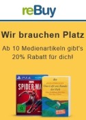 Rebuy.de: 20% Rabatt ab 10 Medienartikeln (ohne MBW)