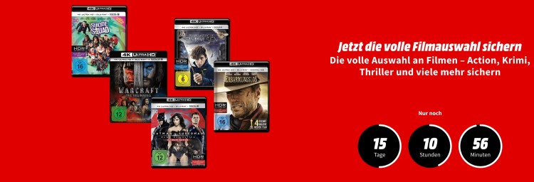 MediaMarkt.de: 4K Blu-rays für je 14,61€ und 3 Spiele für 47,77€