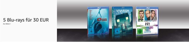 Amazon.de: Neue Aktionen u.a. 5 Blu-rays für 29,25 EUR (bis 30.08.20)