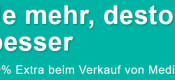 ReBuy.de: Je mehr, desto besser. 10% Extra beim Verkauf von Medien