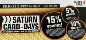 Saturn.de: Saturn Card Days 26. bis 29. August (online und im Markt)