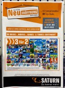 [Lokal] Münster Westf. Saturn: Wiedereröffnung 3 für 2 Aktion auf Filme, Games, Music & Tonies